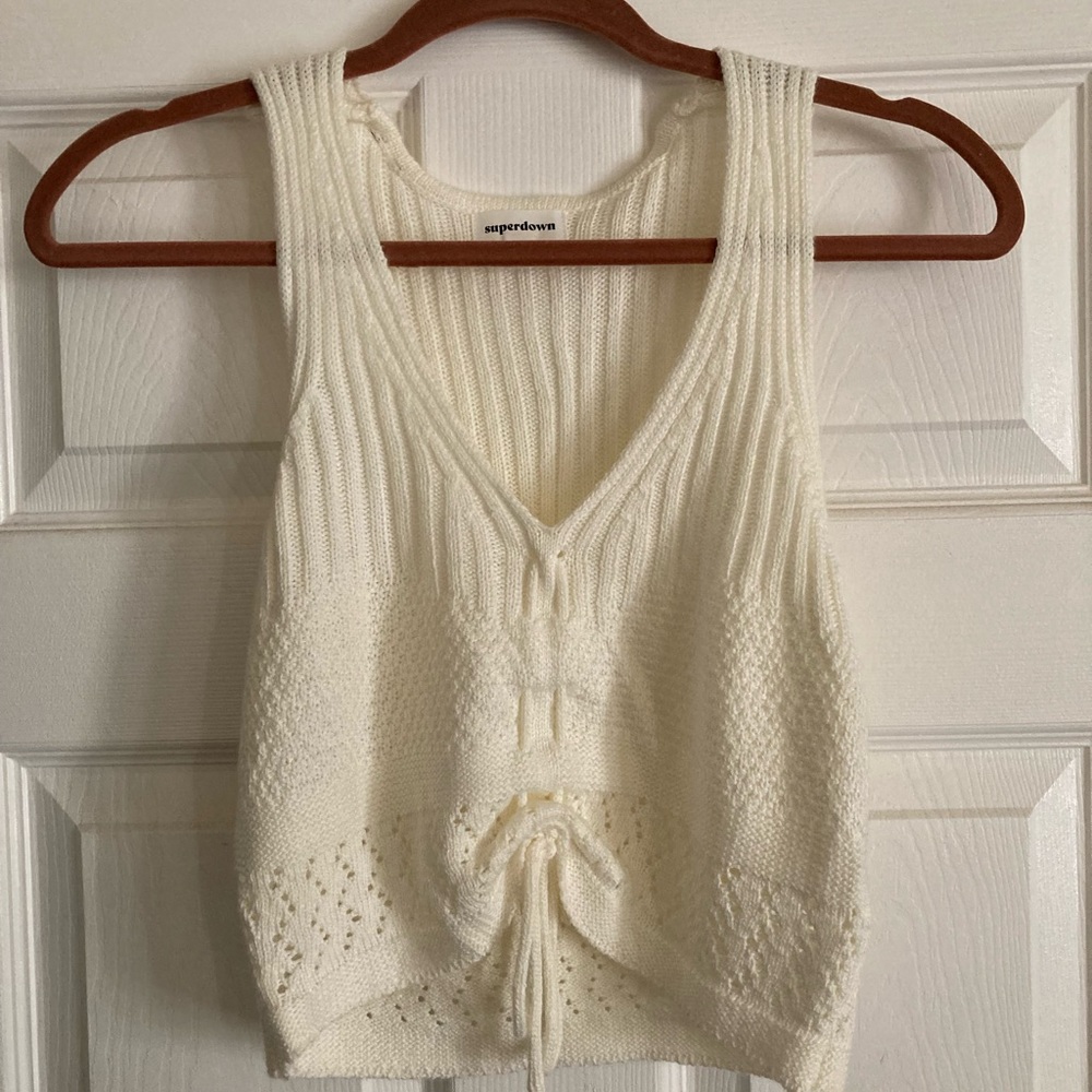 Superdown Khloe Ruched Knit Top